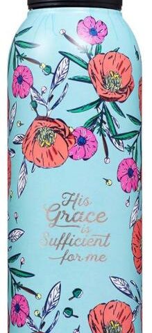 1220000136984 His Grace 2 Corinthians 12:9 Stainless Steel Water Bottle