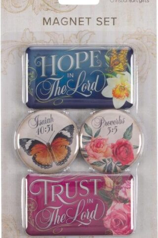 1220000321908 Trust And Hope Floral Magnet Set