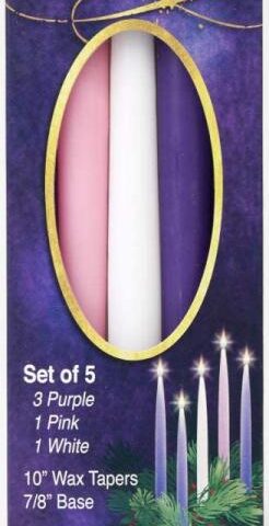 871241003064 Advent Candles Purple Pink White
