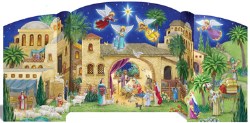 871241009073 Bethlehem Nativity Free Standing Advent Calendar