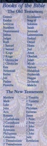 9780805406610 Books Of The Bible Bookmarks