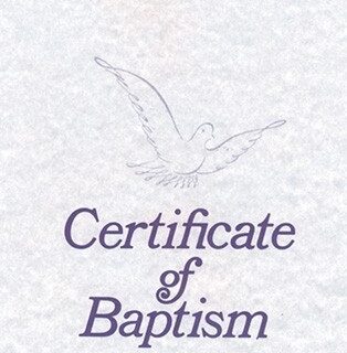 9780805472714 Folded Certificate Of Baptism
