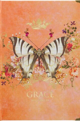 9781639522569 Grace Journal Ephesians 2:8 Orange Butterfly
