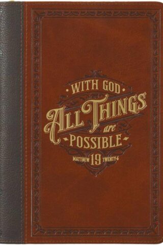 9781639522798 With God All Things Are Possible Journal Matthew 19:26 Brown Two Tone With
