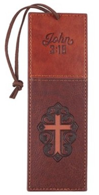 1220000134300 John 3:16 With Cross LuxLeather Brown