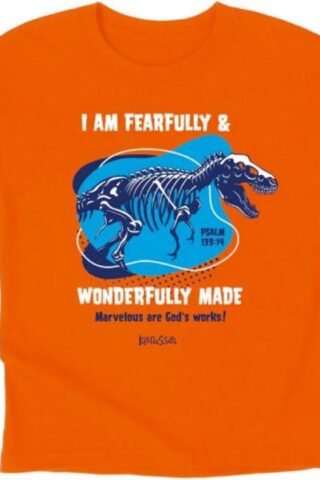 612978585429 Kerusso Kids Wonderfully Made Dinosaur (3T (3 years) T-Shirt)