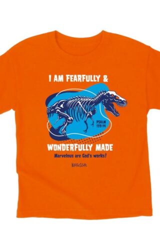 612978585443 Kerusso Kids Wonderfully Made Dinosaur (4T (4 years) T-Shirt)