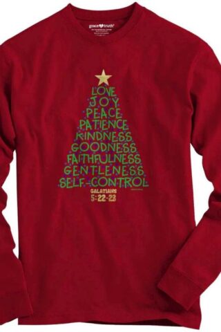 612978597217 Grace And Truth Christmas Tree Fruit Long Sleeve (2XL T-Shirt)