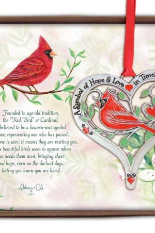 785525306645 Hope And Love Cardinal Heart (Ornament)