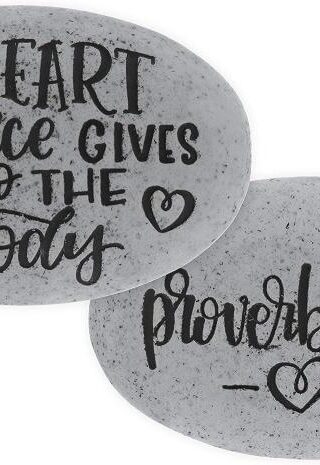 798890171725 Heart At Peace Gives Life To The Body Proverbs 14:30 Pocket Stone