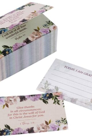 6006937151055 Grateful Jar Refill Card Pack Purple Floral