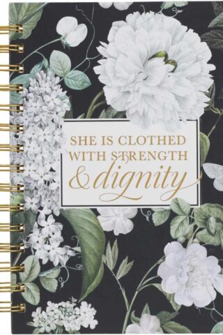 9781639522620 She Is Clothed With Strength And Dignity Journal Proverbs 31:25 Black Flora