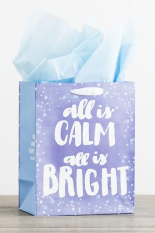 081983621741 All Is Calm All Is Bright Christmas Gift Bag