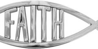 788200564453 Faith Fish Auto Emblem Pack Of 6 (Bumper Sticker)